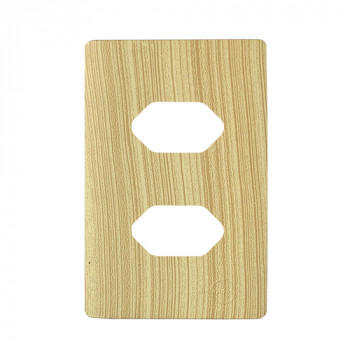 Placa p/ 2 Tomadas 4x2 - Novara Maple